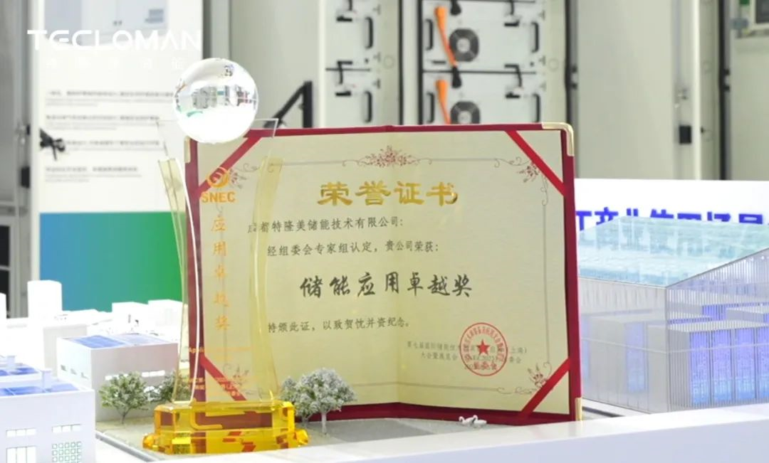 Tecloman won the "Best Industrial and Commercial Energy Storage Solution Awar